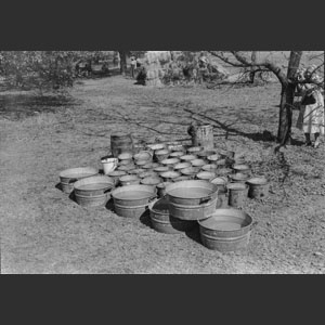 Scene of tubs filled with water Ringling Bros