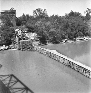 Wilhoites Mill on Duck River Re-flooring dam water all out