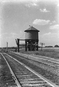 Railroad water tank at McDaniel